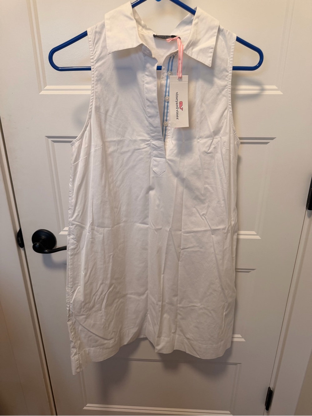 Vineyard Vines Classic White Sleeveless Collared Polo Dress